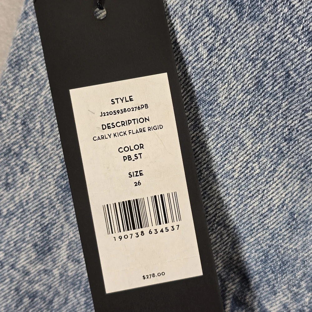 $248 Veronica Beard Women's Blue Carly High Rise Kick Flare Jeans PantsSize 26/2 - Picture 13 of 15